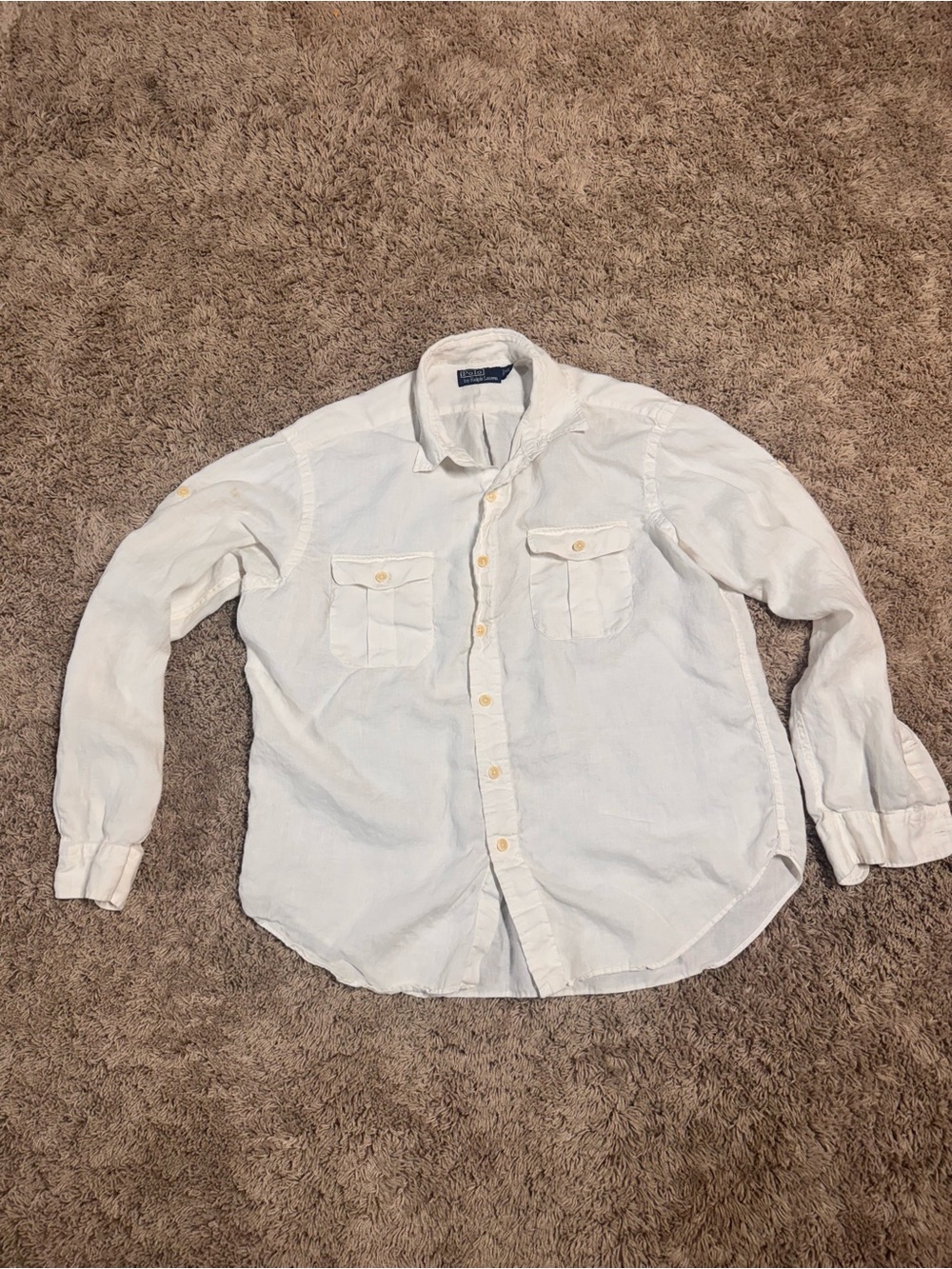 Polo Ralph Lauren linen button up dual pockets
